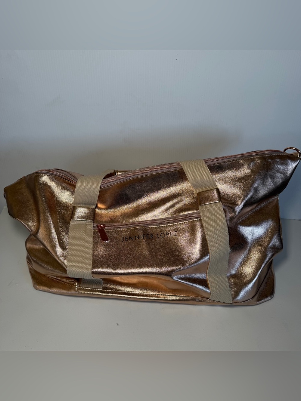 Jennifer Lopez Rose Gold Duffel Bag